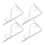 8Pcs White Iron Shelf Brackets Heavy Duty Decorative Wall Supports 3