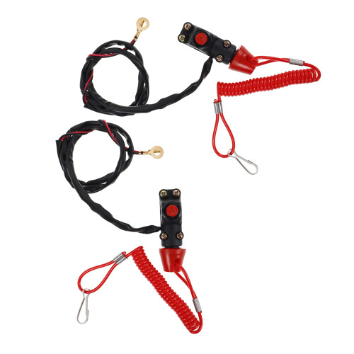 4Pcs Emergency Kill Switch Lanyard Plastic Motorbike Handlebar Tether 1
