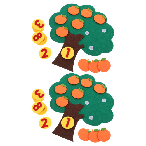 10Sets Bright Number Felt Orange Tree Kid's Preschool Learning Game