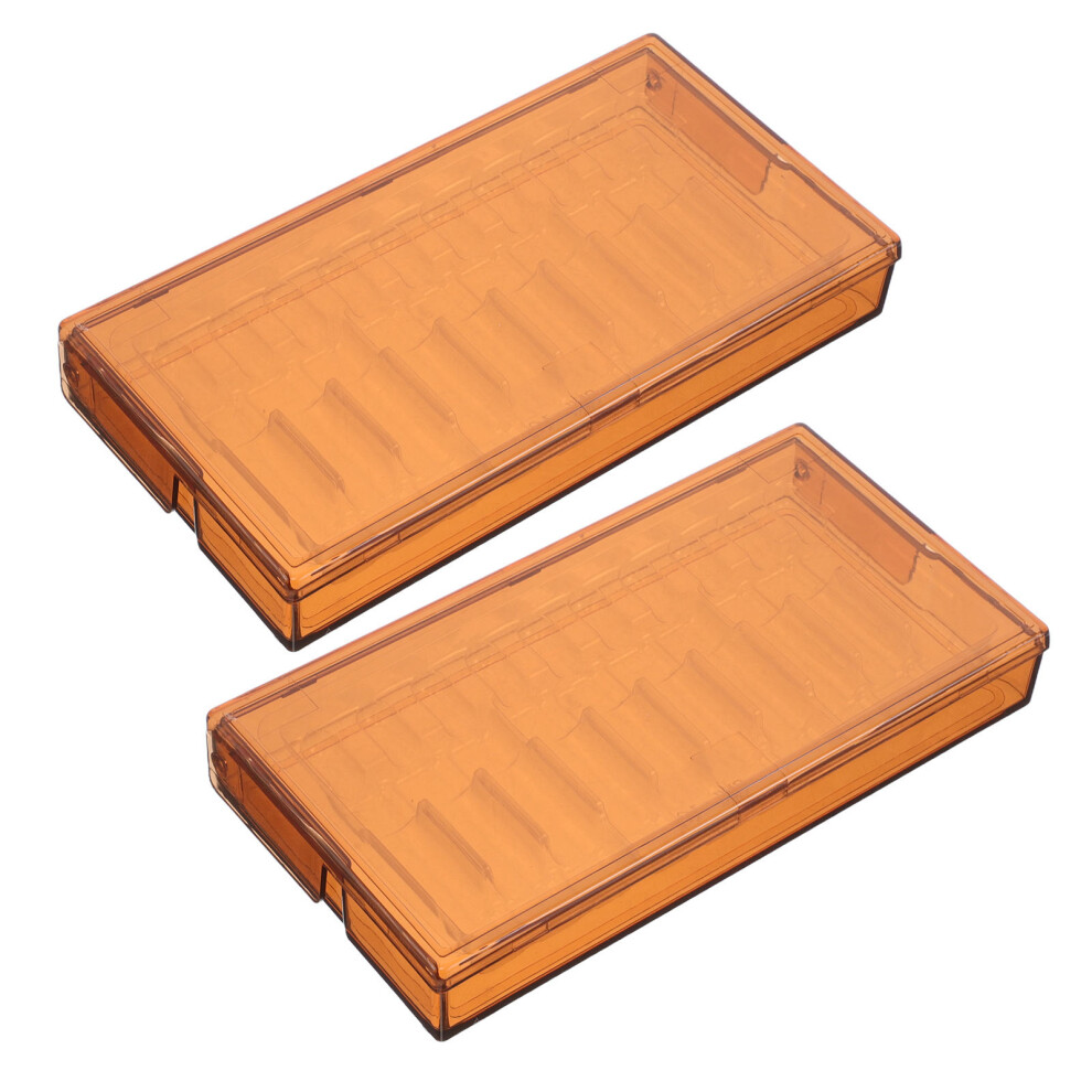 Aboofan 8Pcs Portable Medical Plastic Box Brown Lightproof Injection Organizer