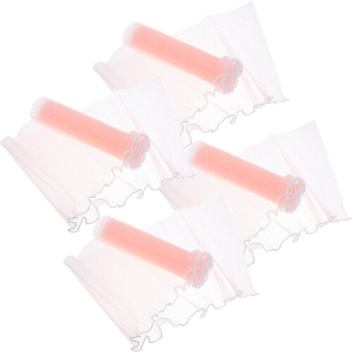 12Pcs Pink Flower Wrapping Mesh Paper Polyester Acrylic Bouquet Wrap 2