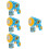 4Pcs Automatic Bubble Machine Kids Bubble Blower Sky-Blue Plastic 8