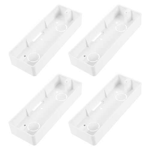 8Pcs PVC Surface Mount Outlet Box White Sturdy Electrical Project Box 1