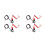 4Pcs Emergency Kill Switch Lanyard Plastic Motorbike Handlebar Tether 6