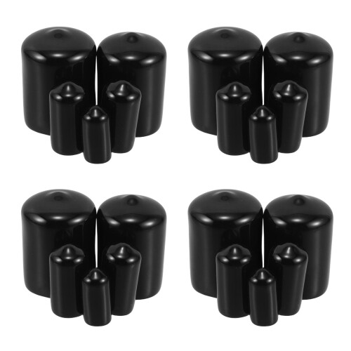 240Pcs Rubber Bolt Screw Caps Black Flexible Thread Protectors Kit