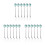 18Pcs Blue Ceramic Handle Small Snacks Forks Flatware for Home 8