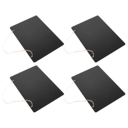 12Pcs Double Sided Wood Chalkboard Boards Black Hanging Message Boards
