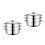 2Pcs Stainless Steel Steaming Pot Silver Home Steamer 8
