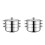 2Pcs Stainless Steel Steaming Pot Silver Home Steamer 5