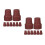 16Pcs Hiking Pole Replacement Rubber Tips Brown Walking Stick Ends 6