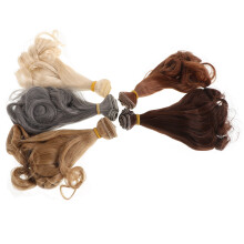 20Pcs DIY Curly Synthetic Fiber Wigs for Doll Hair Decoration