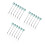 18Pcs Blue Ceramic Handle Small Snacks Forks Flatware for Home 7