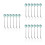 18Pcs Blue Ceramic Handle Small Snacks Forks Flatware for Home 6