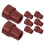 16Pcs Hiking Pole Replacement Rubber Tips Brown Walking Stick Ends 2