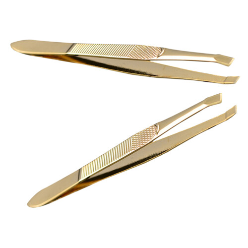 6Pcs Gold Stainless Steel Eyebrow Tweezer Set Multipurpose Lash Tools 2