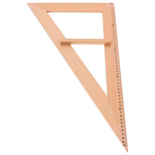 4Pcs Reusable Wooden Classroom Rulers Teaching Aids for Geometry 2