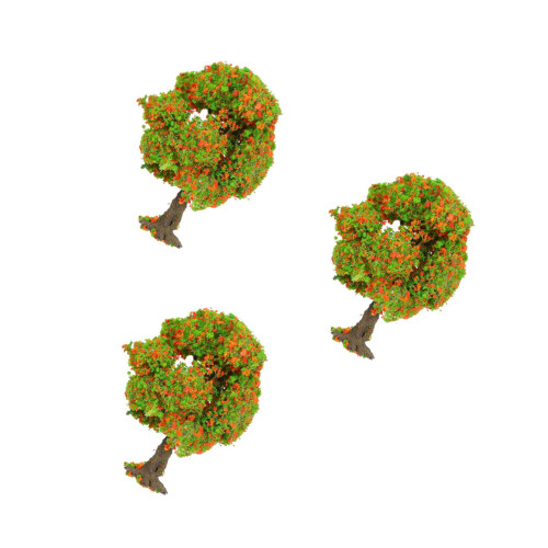 3Pcs Mini Tree Model with Wire PVC for Scenery Landscape Decor 2