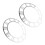 8Pcs Acrylic Round Mirror Clock Decals Silver Roman Numerals Wall 2