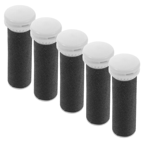 20Pcs Black ABS Foot File Replacement Roller Heads for Home Pedicure