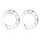 8Pcs Acrylic Round Mirror Clock Decals Silver Roman Numerals Wall 3