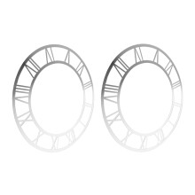 8Pcs Acrylic Round Mirror Clock Decals Silver Roman Numerals Wall