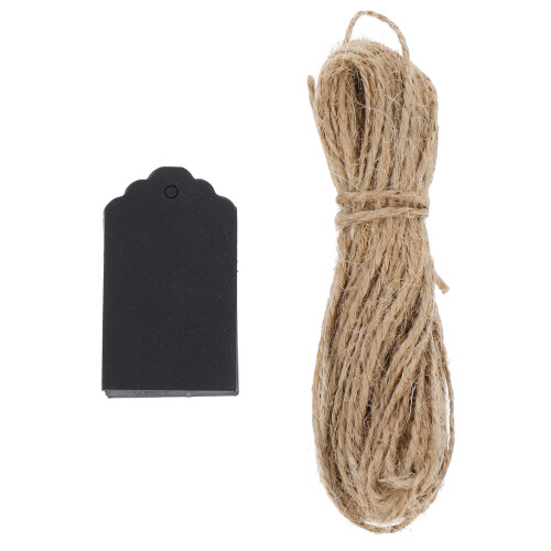 2Sets Kraft Paper Gift Tags Black Writable Hanging Labels for Home Use