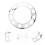 8Pcs Acrylic Round Mirror Clock Decals Silver Roman Numerals Wall 7