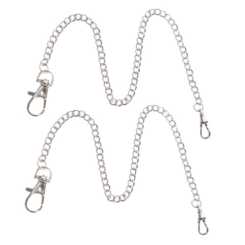 4Pcs Durable Silver Metal Pocket Watch Chain Clip Replacement for Men
