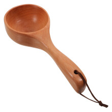 3Pcs Lightweight Wood Ladle Beige Multipurpose Water Scoop for Kitchen