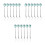 18Pcs Blue Ceramic Handle Small Snacks Forks Flatware for Home 4