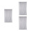 3Pcs Grey Privacy Sheer Curtains Panel with Silver Foil Print Design 9