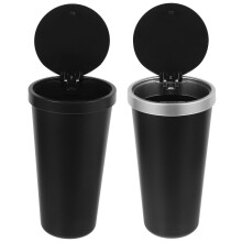 8Pcs Portable Car Trash Can PP Mini Bin with Lid Assorted Colors
