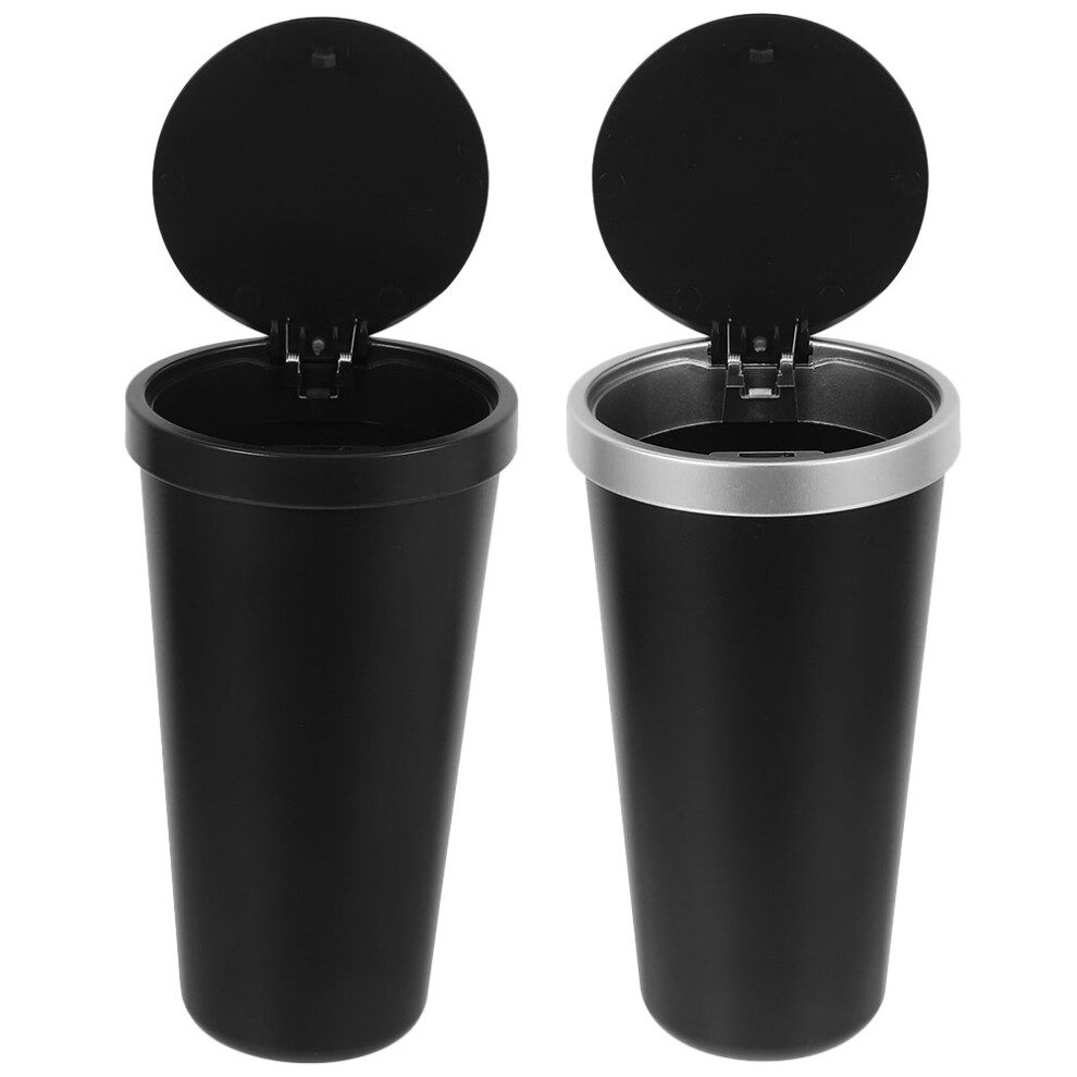 8Pcs Portable Car Trash Can Pp Mini Bin With Lid Assorted Colors 3592210768735