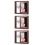 3Pcs Double-Sided Rotating Wood Photo Frames Coffee Color Rustic Decor 4