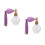 2Pcs Refillable Violet Glass Perfume Pump Sprayer with Elegant Tassel 5