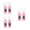6Pcs Mini Pocket Watch Pink ABS Silent Digital Keychain for Study 6