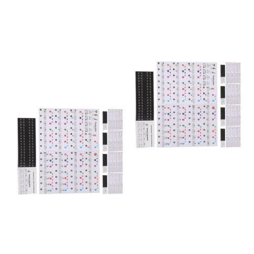 10Pcs White Piano Key Stickers Removable Keyboard Notes for Practice 2