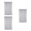 3Pcs Grey Privacy Sheer Curtains Panel with Silver Foil Print Design 5