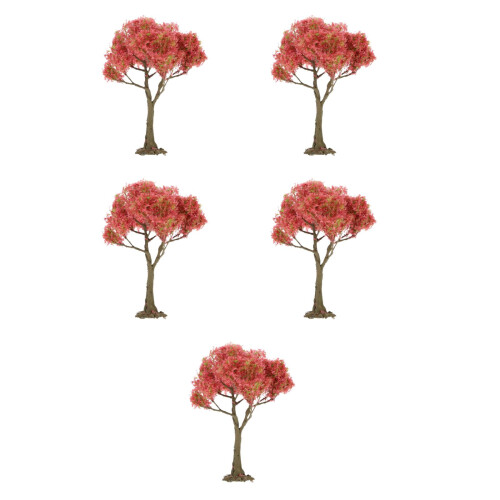 5Pcs Multi Color Model Trees Ideal for Railway and Diorama Scenes 2