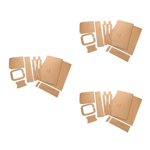 3Sets Durable Kraft Paper Sewing Templates for DIY Bag Making 2