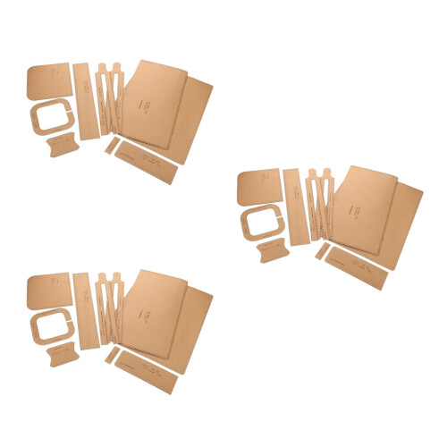 3Sets Durable Kraft Paper Sewing Templates for DIY Bag Making 1