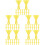 80Pcs Plastic Drywall Corner Trowel Yellow 90 Degree Angle Wall Tool 7