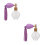 2Pcs Refillable Violet Glass Perfume Pump Sprayer with Elegant Tassel 7