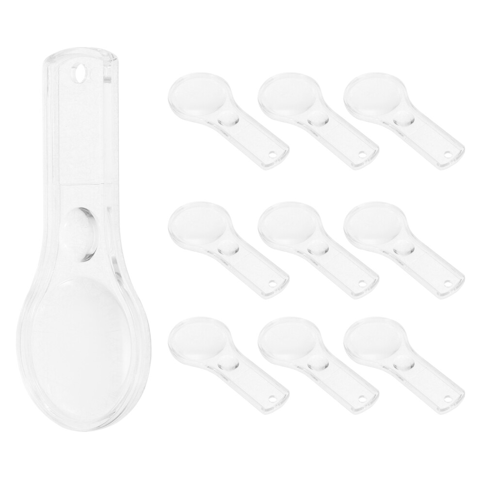 Totority 50Pcs Compact Handheld Reading Magnifiers For Seniors Acrylic Material