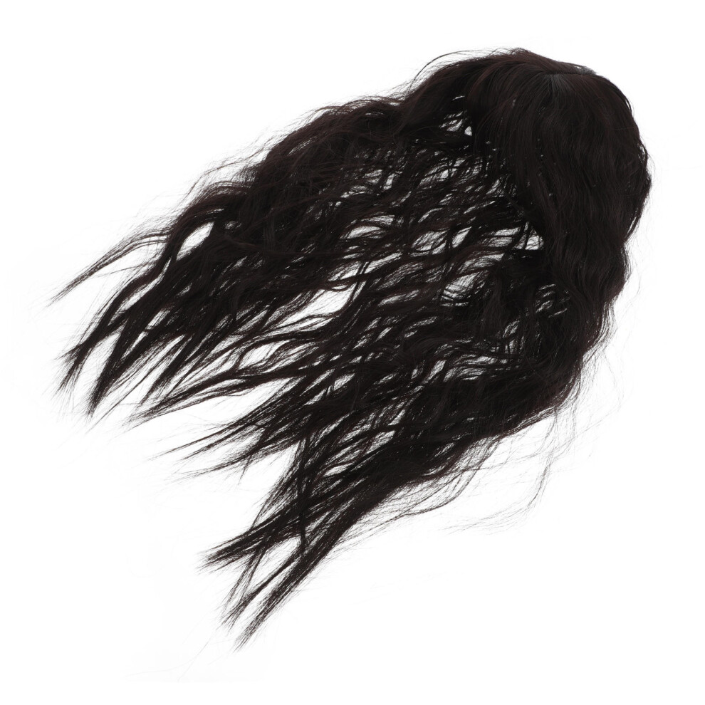 Villcase Unisex Black 4Pcs Clip-In Hair Extensions For Women Wavy Synthetic Hairpiece