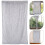 3Pcs Grey Privacy Sheer Curtains Panel with Silver Foil Print Design 11