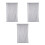 3Pcs Grey Privacy Sheer Curtains Panel with Silver Foil Print Design 6
