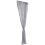 3Pcs Grey Privacy Sheer Curtains Panel with Silver Foil Print Design 1