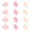 80Pcs Assorted Color Resin Bow Thumbtacks Decorative Office Pins 2