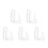 20Pcs Transparent PVC Extension Cord for Indoor String Lights LED Use 4